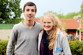 Katharina Wutte und Robert Deimann sind sich beim Eine-Elt-Camp begegnet. Foto: privat