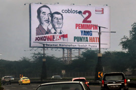 Plakat zur Präsidentschaftswahl in Indonesien. Foto: Stark
