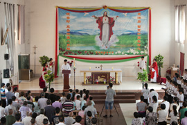 Pfingst-Gottesdienst auf dem Land in China. Foto: Harms